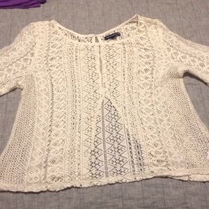 Designed lace American Eagle Top